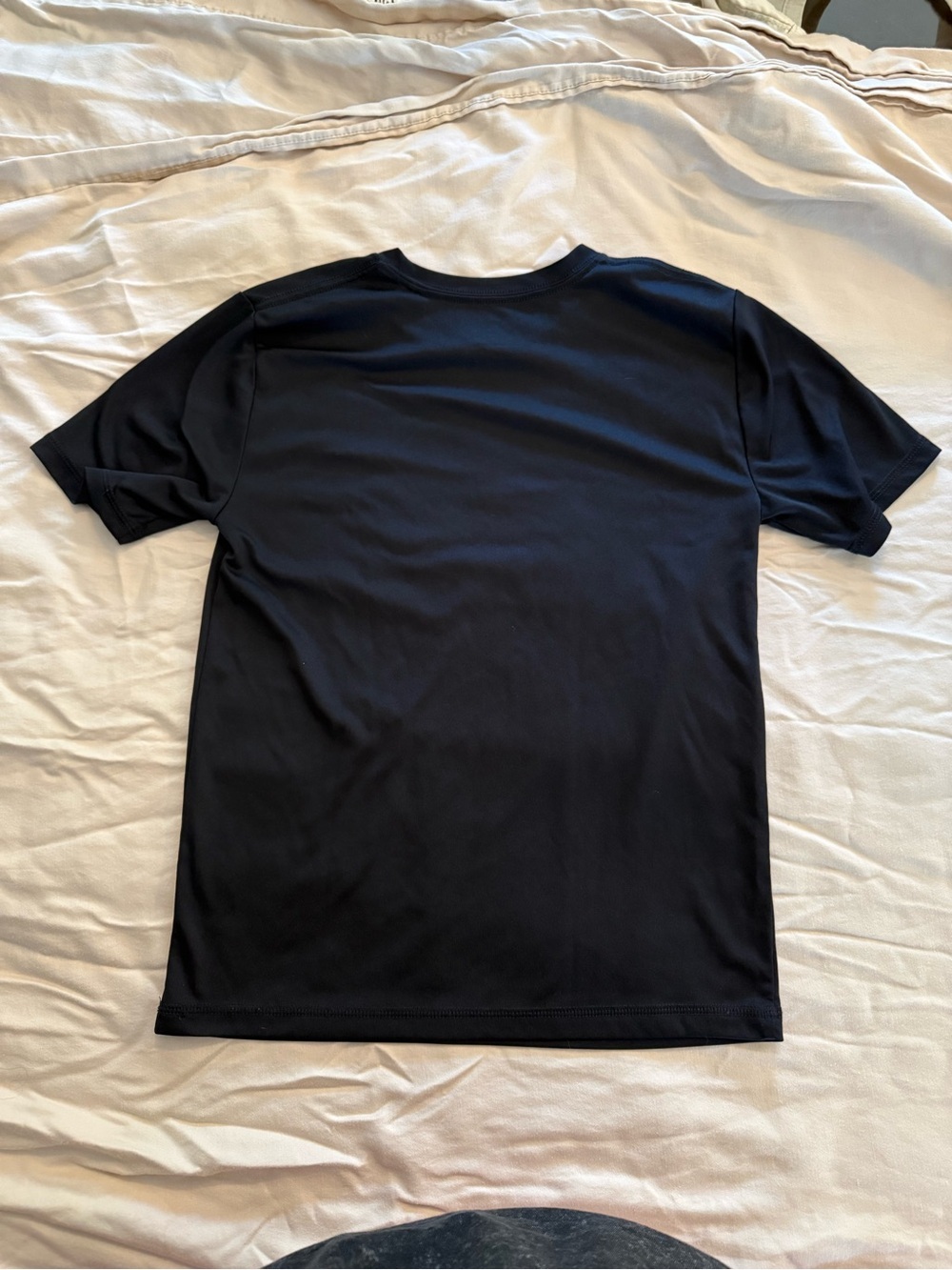 Adidas Youth Size Small 8 Black Performance Logo Athletic T-Shirt - Picture 3 of 3